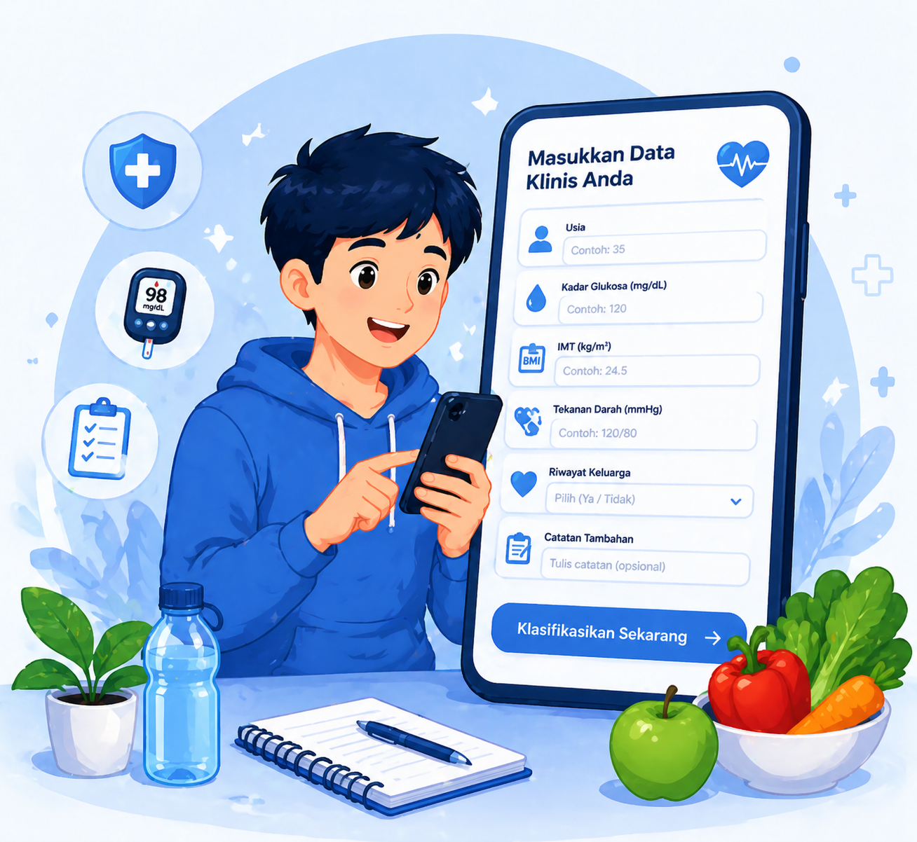 Ilustrasi klasifikasi data kesehatan